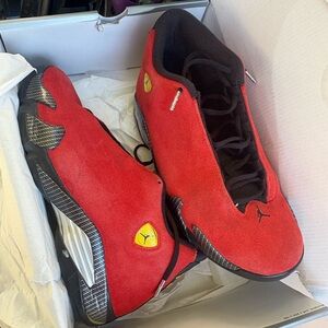 Jordan Men's Red and Black Sneakers